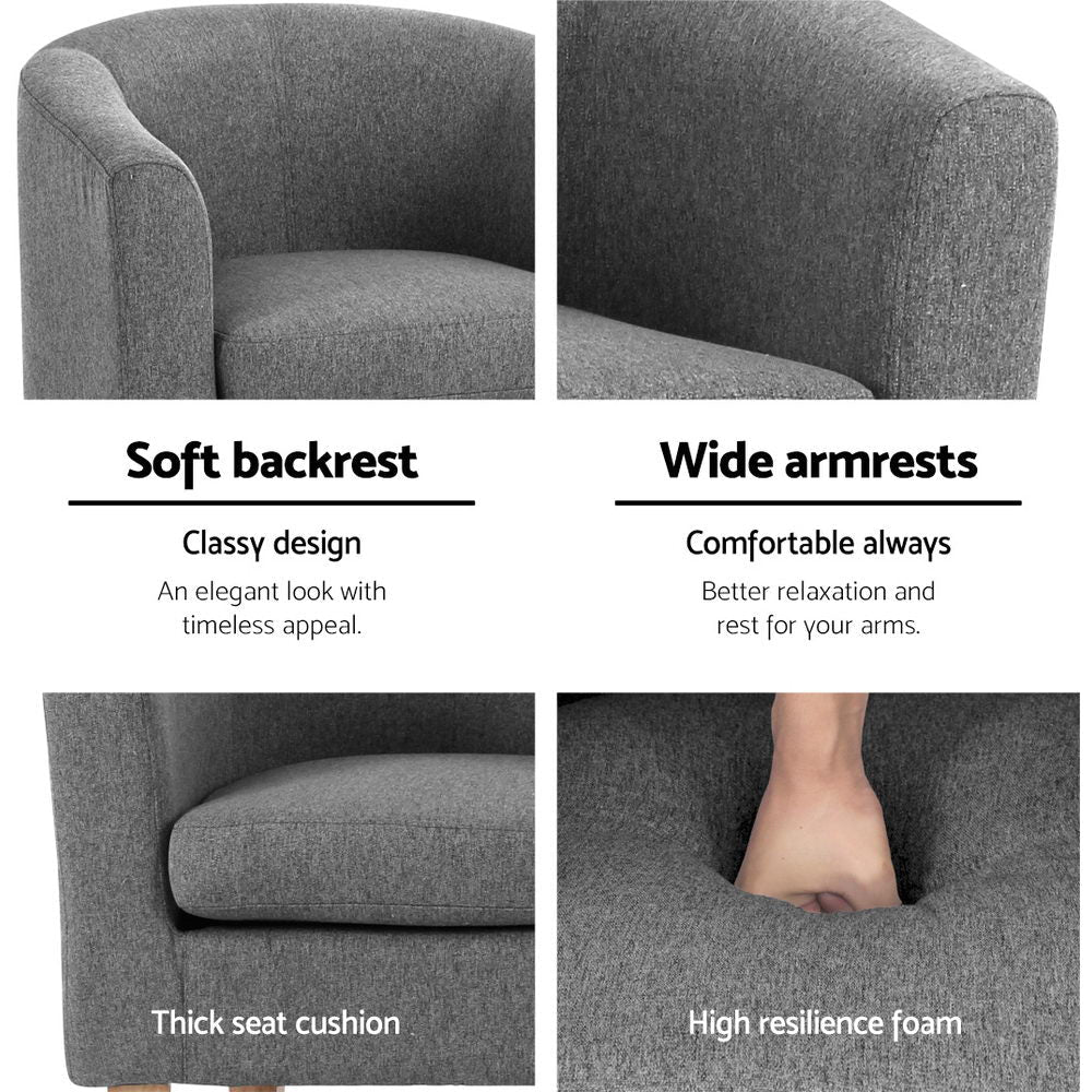 Artiss Abby Fabric Armchair